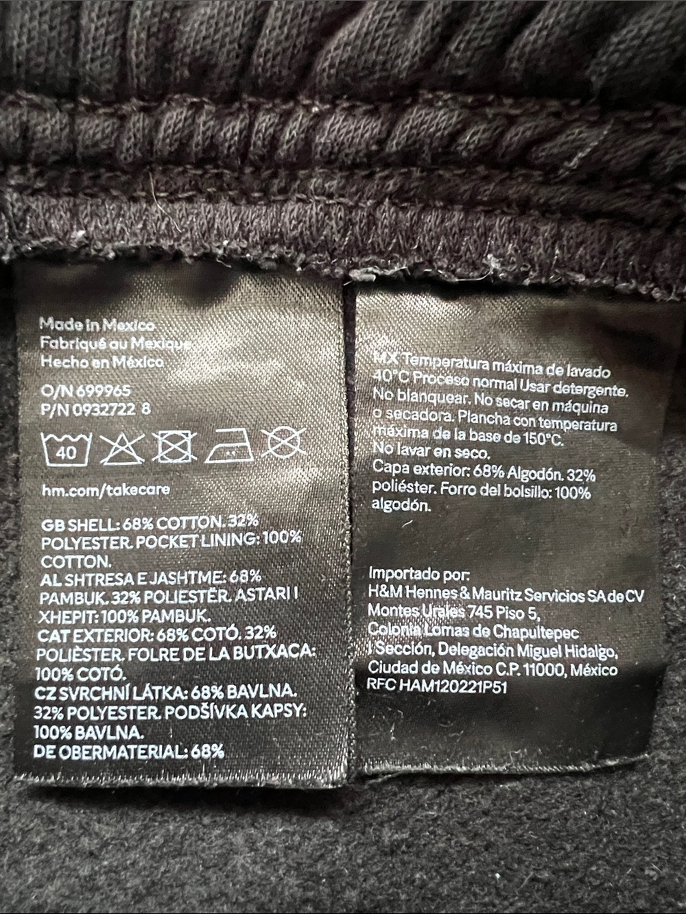 H&M Fleece Drawstring Joggers - Picture 4 of 4